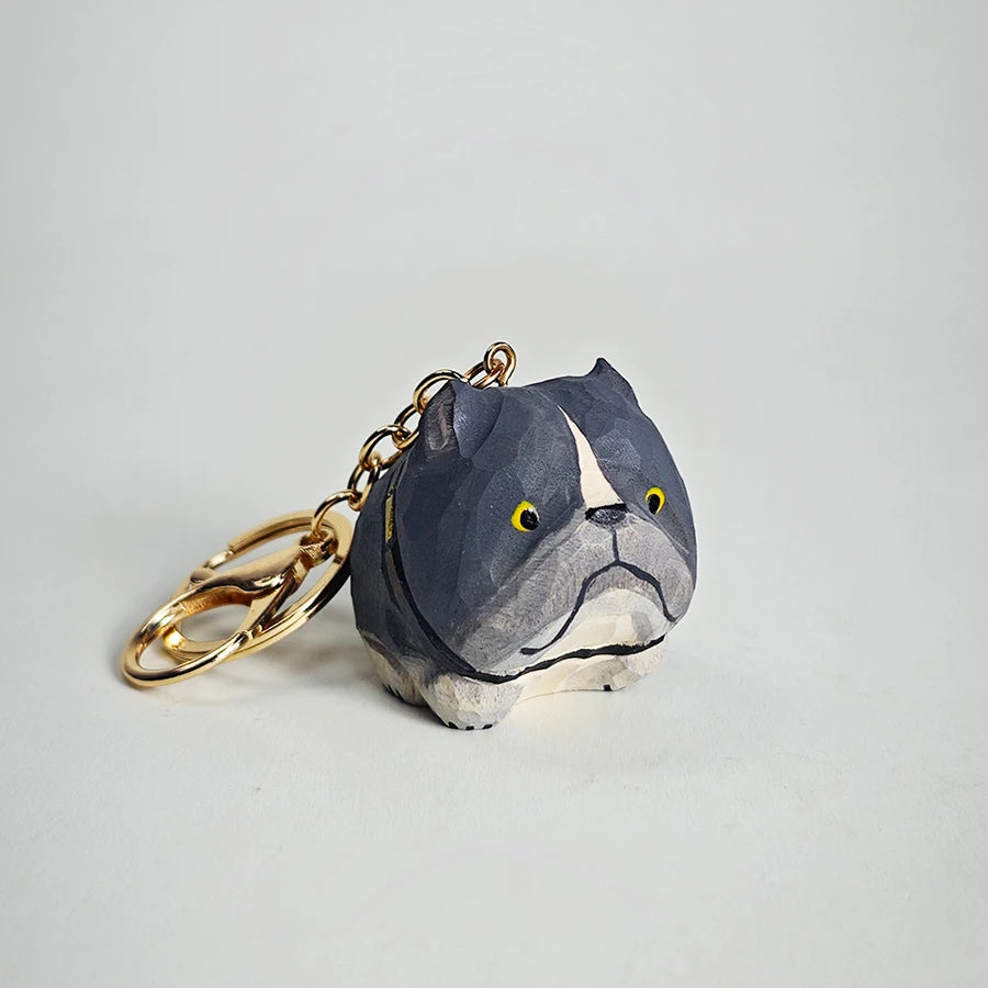 Wooden Carved Bag Charm