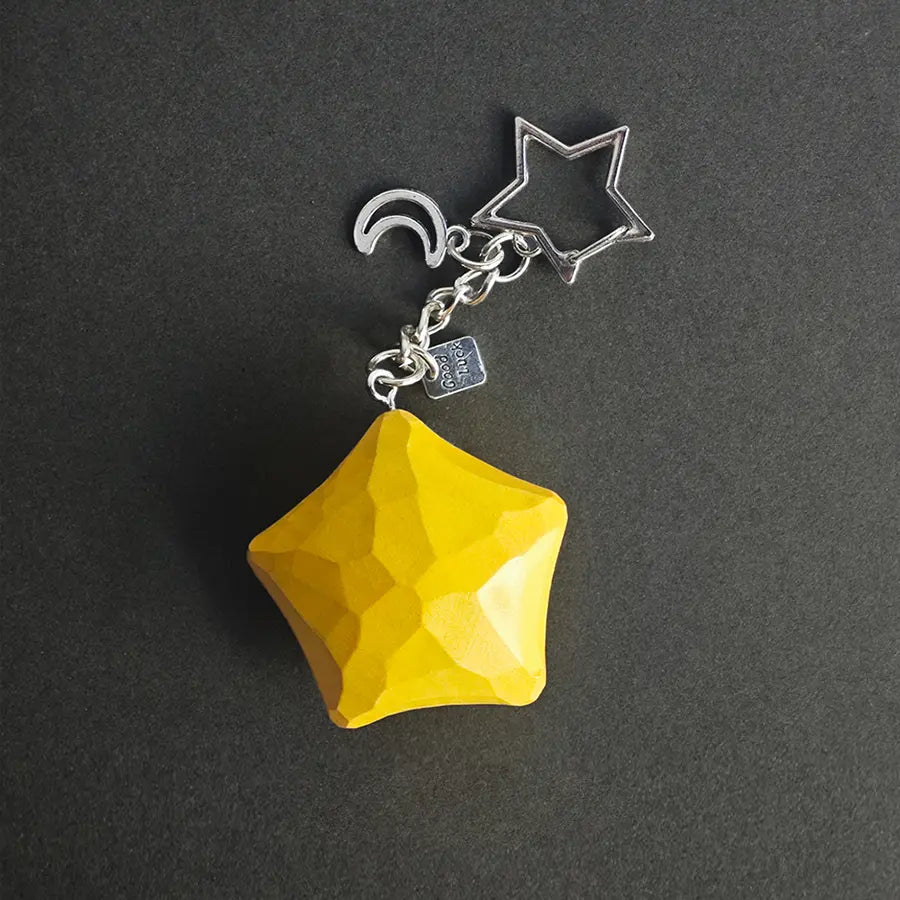 Wooden Carved Bag Charm