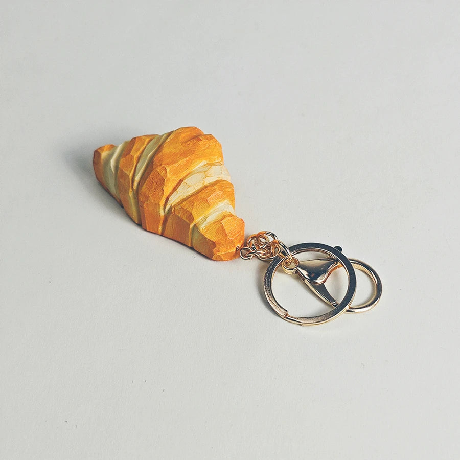 Wooden Carved Bag Charm