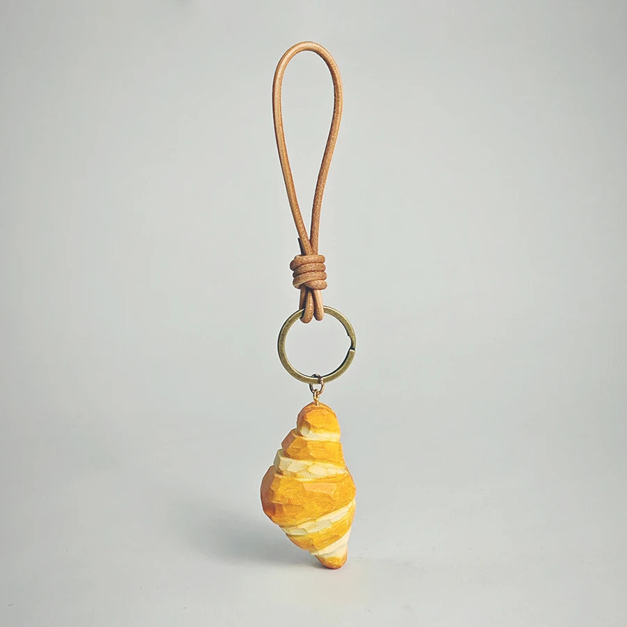 Wooden Carved Bag Charm
