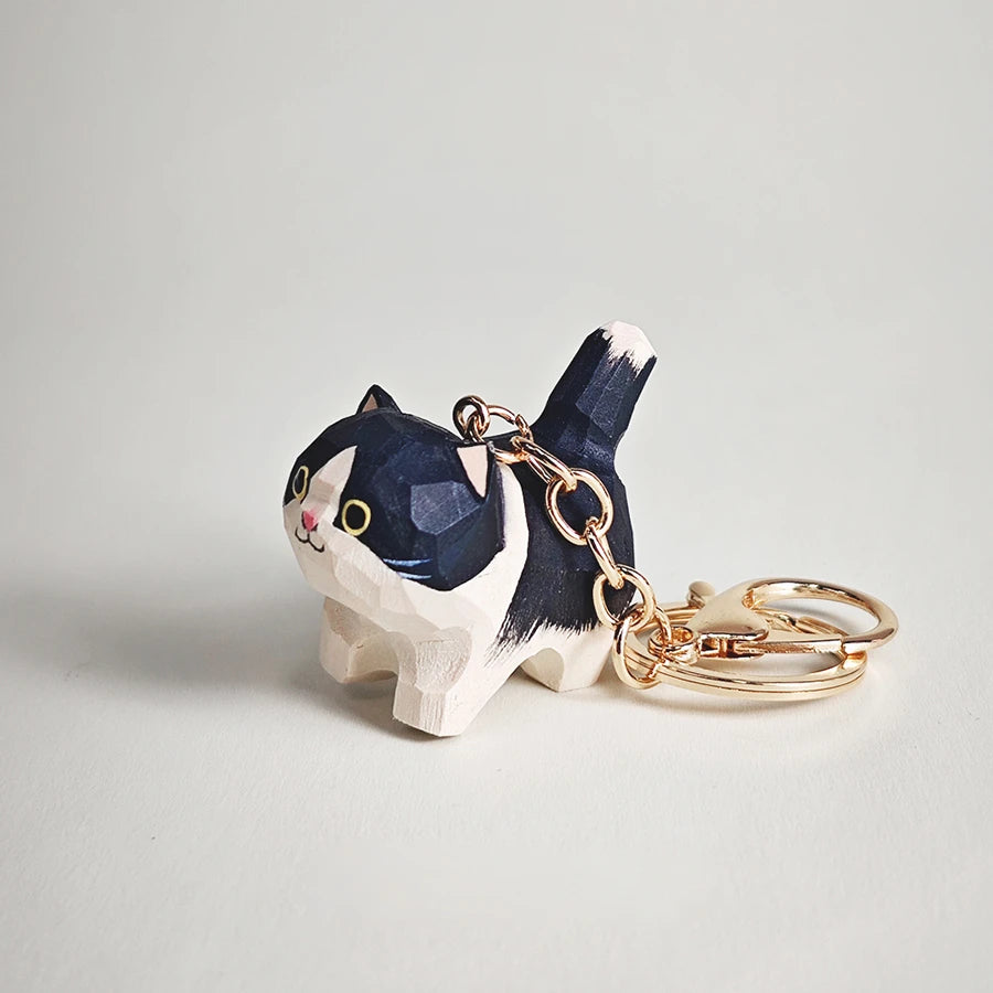 Wooden Carved Bag Charm