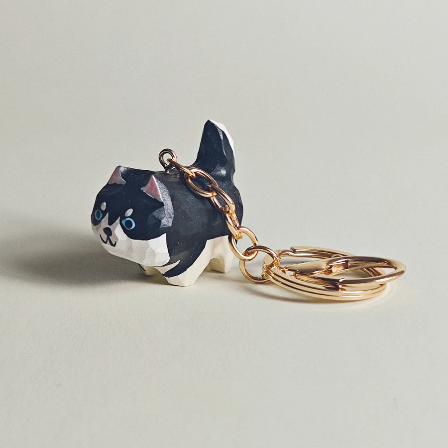 Wooden Carved Bag Charm