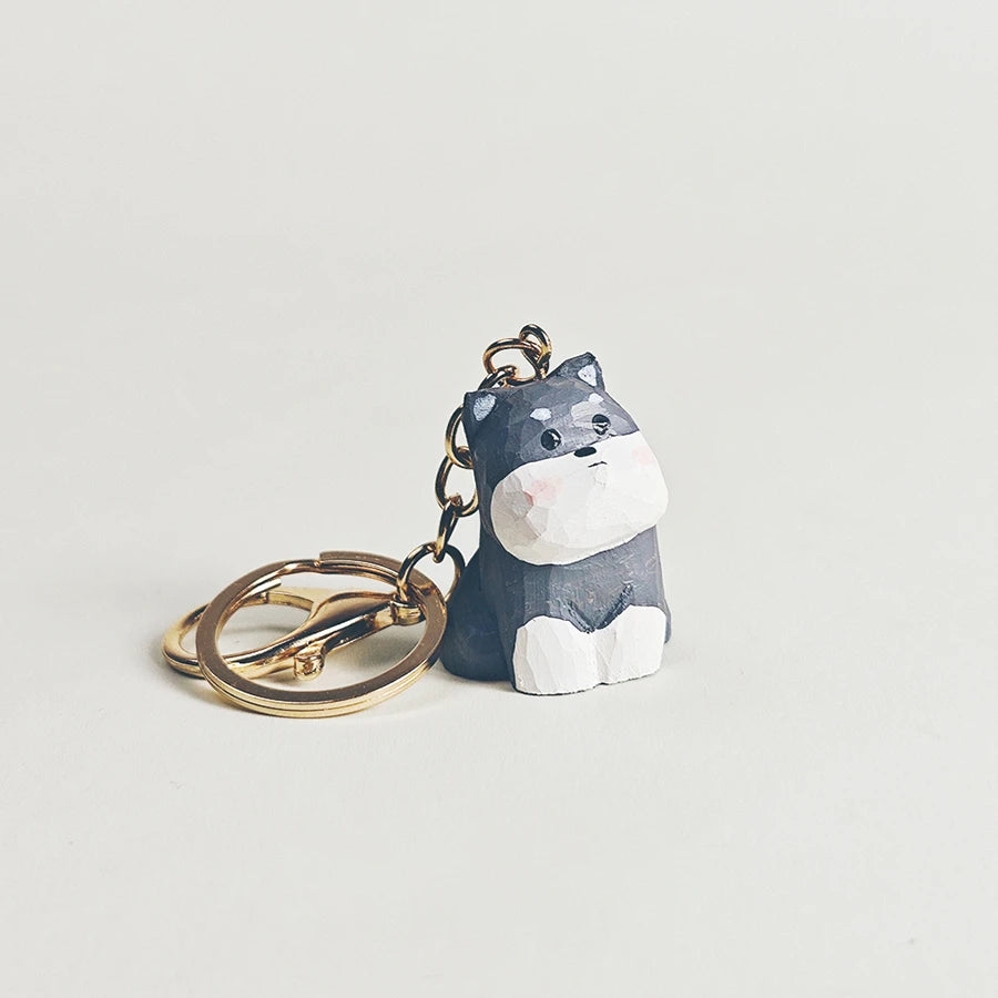 Wooden Carved Bag Charm