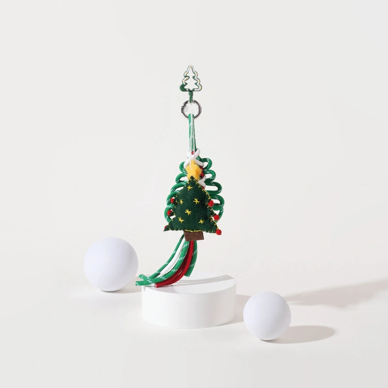 Woven Christmas Tree Bag Charm