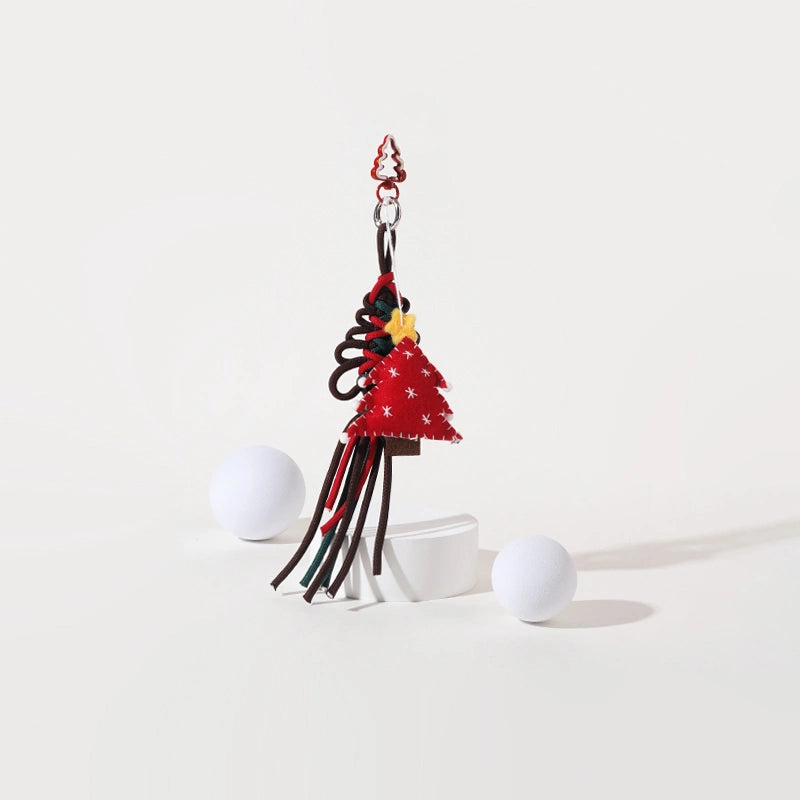 Woven Christmas Tree Bag Charm