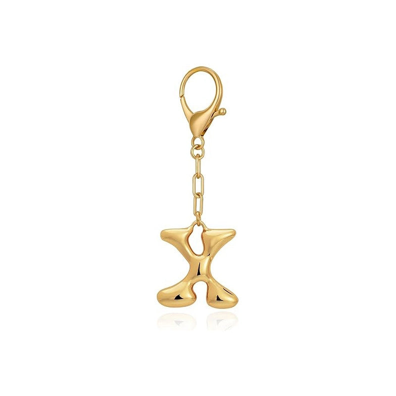Gold Letter Bag Charm