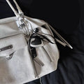 Y2K Futuristic Silver Bag Charm