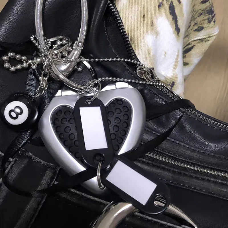 Y2K Futuristic Silver Bag Charm