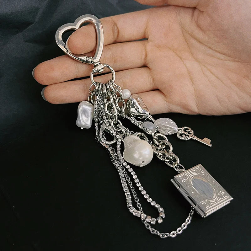 Y2K Metal Pearl Bag Charm