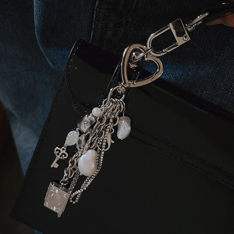 Y2K Metal Pearl Bag Charm