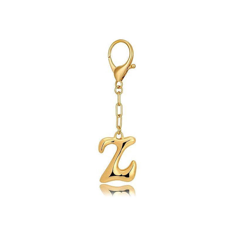 Gold Letter Bag Charm