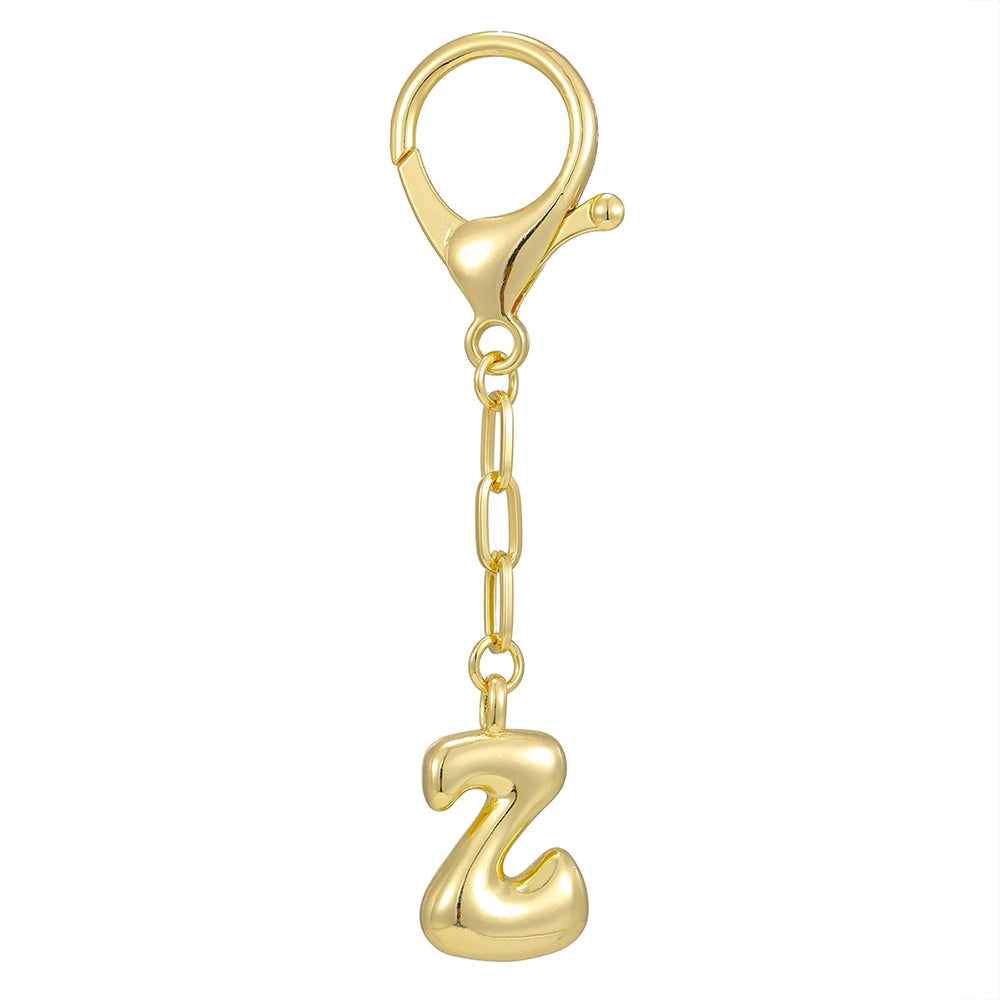Gold Letter Bag Charm